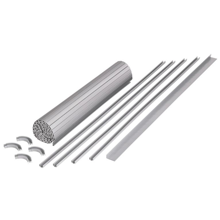 porta a tapparella kit completo argento 60x100 cm