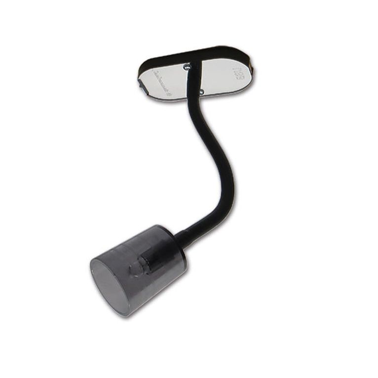 faretto - 1 led - luce bianca fredda - usb - nero
