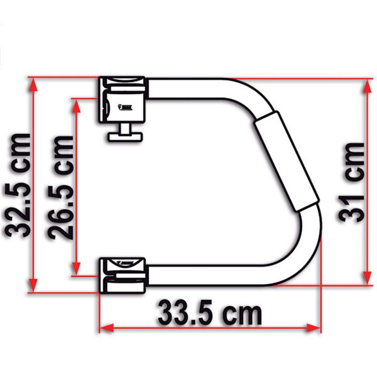 maniglione di salita security 31 white - fiamma