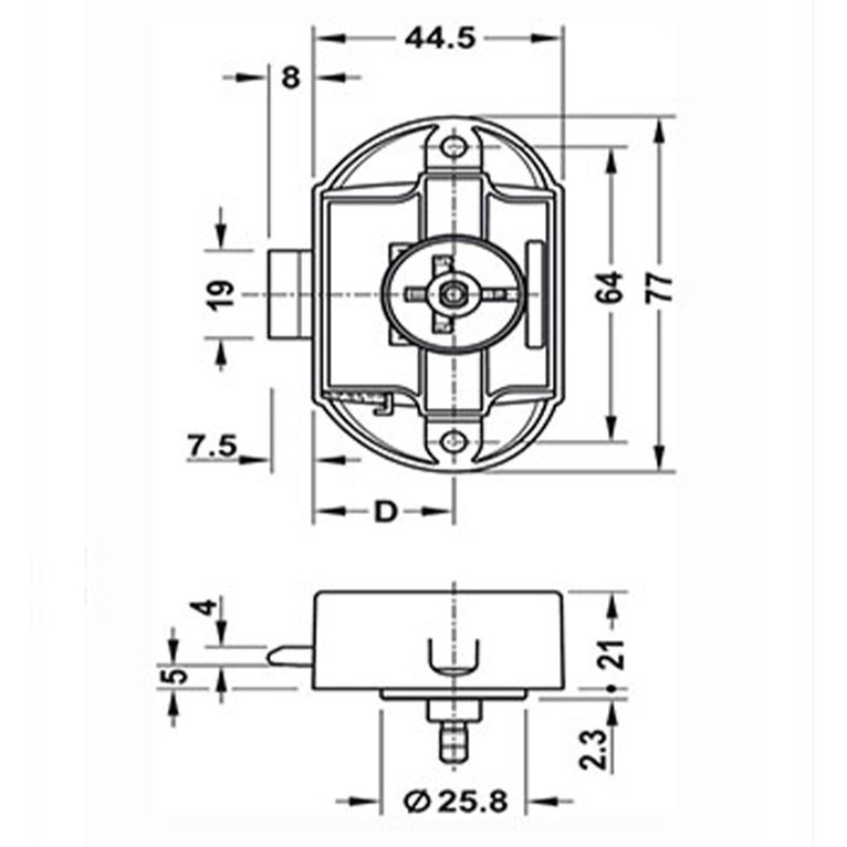 serratura push-lock ante nichel