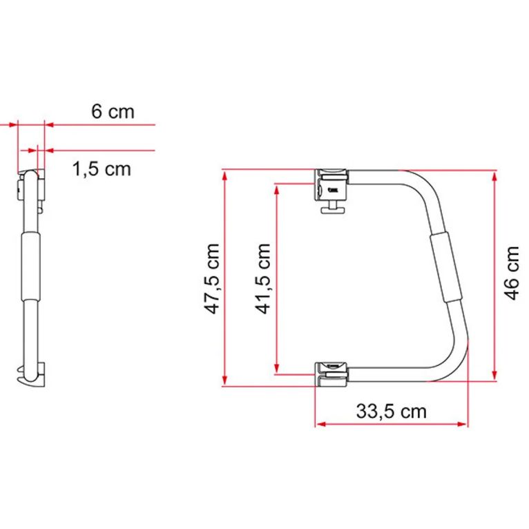 maniglione di salita security 46 white - fiamma