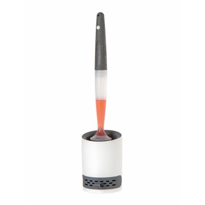 Scopino WC in silicone con vaschetta e vano detersivo
