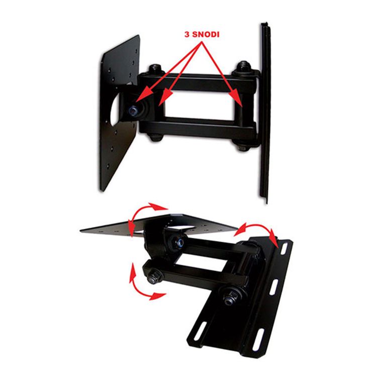 porta tv lcd a parete • 3 snodi
