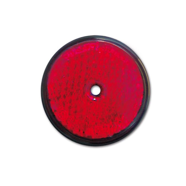 catadiottro rosso foro centrale - rosso - ø 60