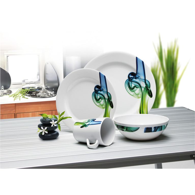 set stoviglie in melamina lucca 16 pz per 4 persone