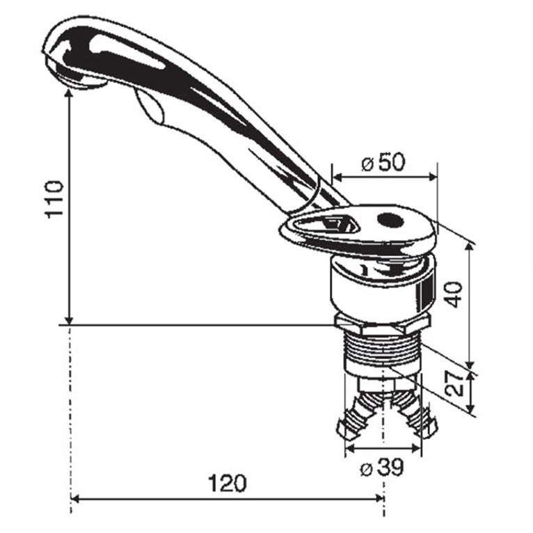 miscelatore twist per foro - ø 39 mm