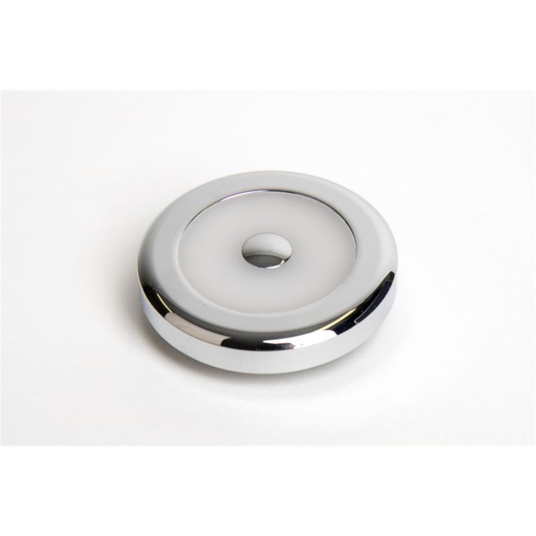 plafoniera led 12v rotonda cromata 50x8 mm, touch