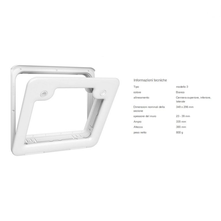 thetford sportello kass mod3 bianco