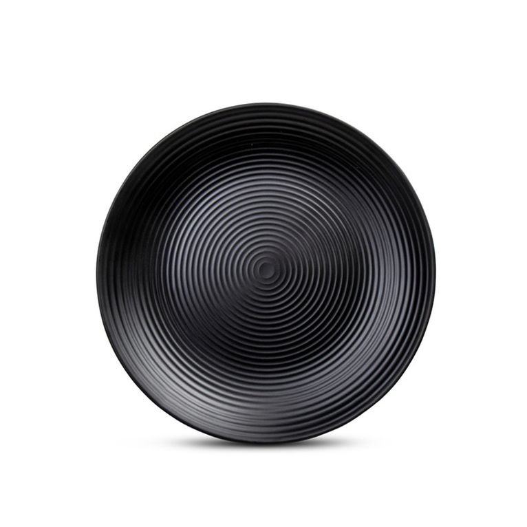 set stoviglie in melamina lund 16 pz per 4 pers. nero