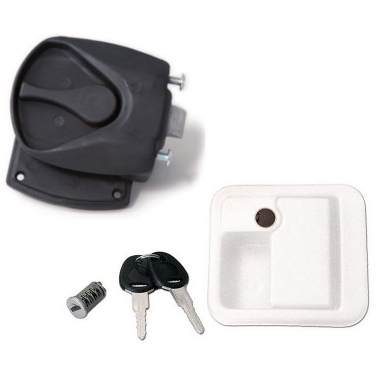 kit serratura per porta, bianco per