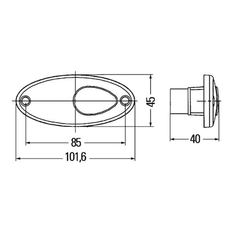 luce ingombro posteriore a lampadina • 2xs 964 295-031