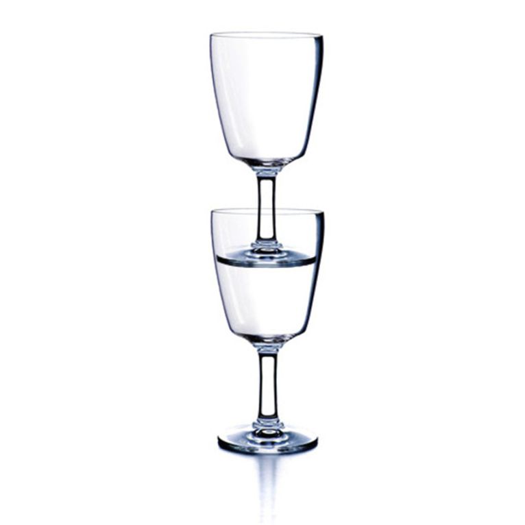 bicchiere capri 250 ml, set 2 pz, san, h15 cm - camp4