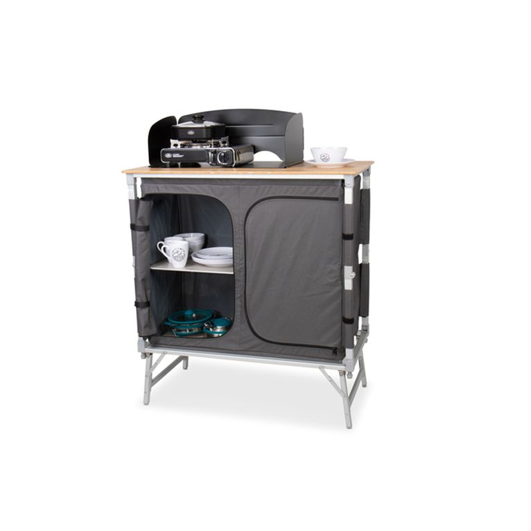 cucina da campeggio bamboo quick high piedi pieghevoli