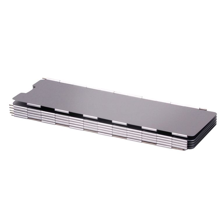 paravento pieghevole per fornello in alluminio h 30 cm