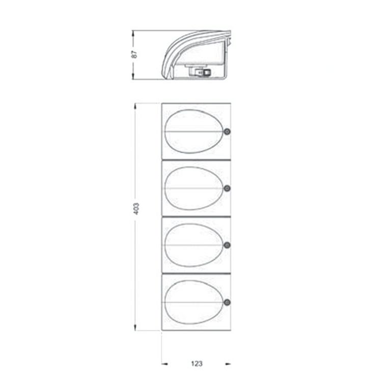 modulo componibile retronebbia