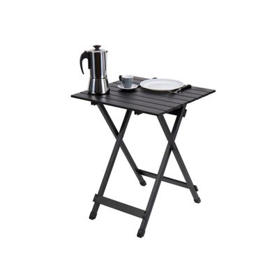 Tavolo pieghevole in alluminio SINGLE BLACK 50x50x64 cm