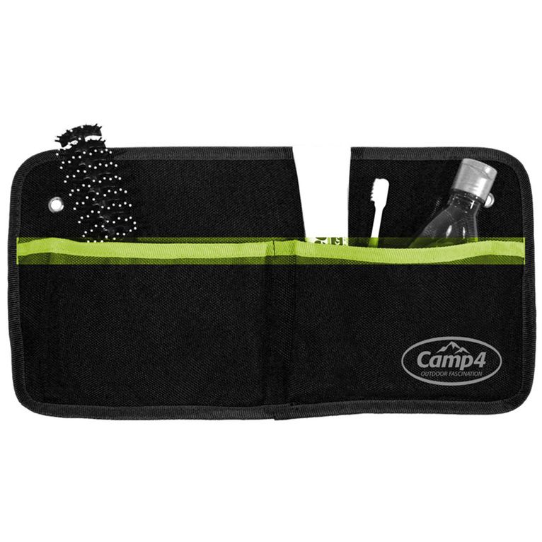 organizer tessa 2, 2 tasche, 40x20 cm nero/lime - camp4