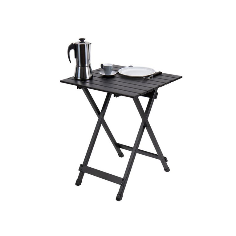 tavolo pieghevole in alluminio single black 50x50x64 cm