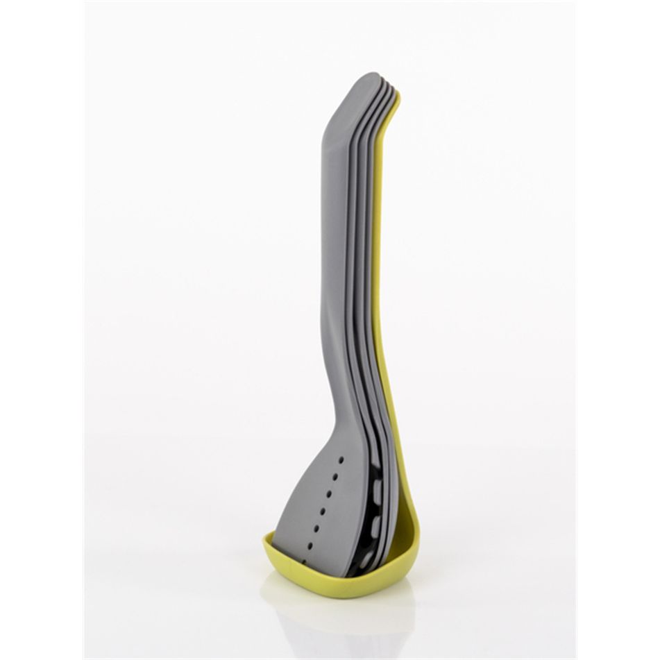 set-utensili-da-cucina-impilabili-5-pz-grigio-slash-lime