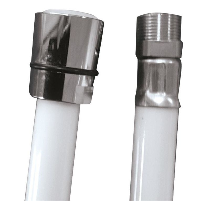 flessibile ricambio in pvc bianco 150cm. 1/2"" f x 15/1"