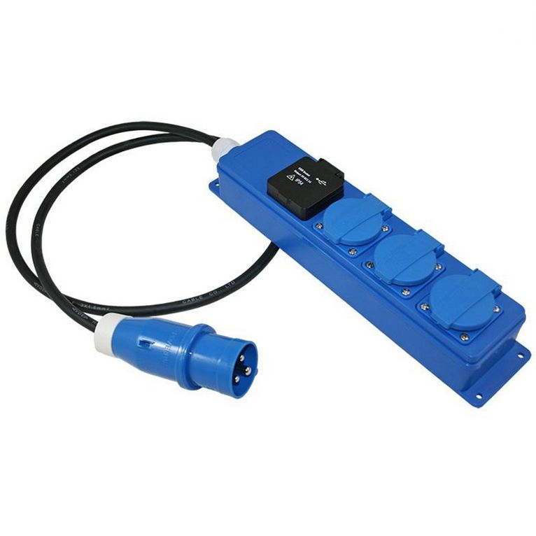 presa tripla+cop+usb 220
