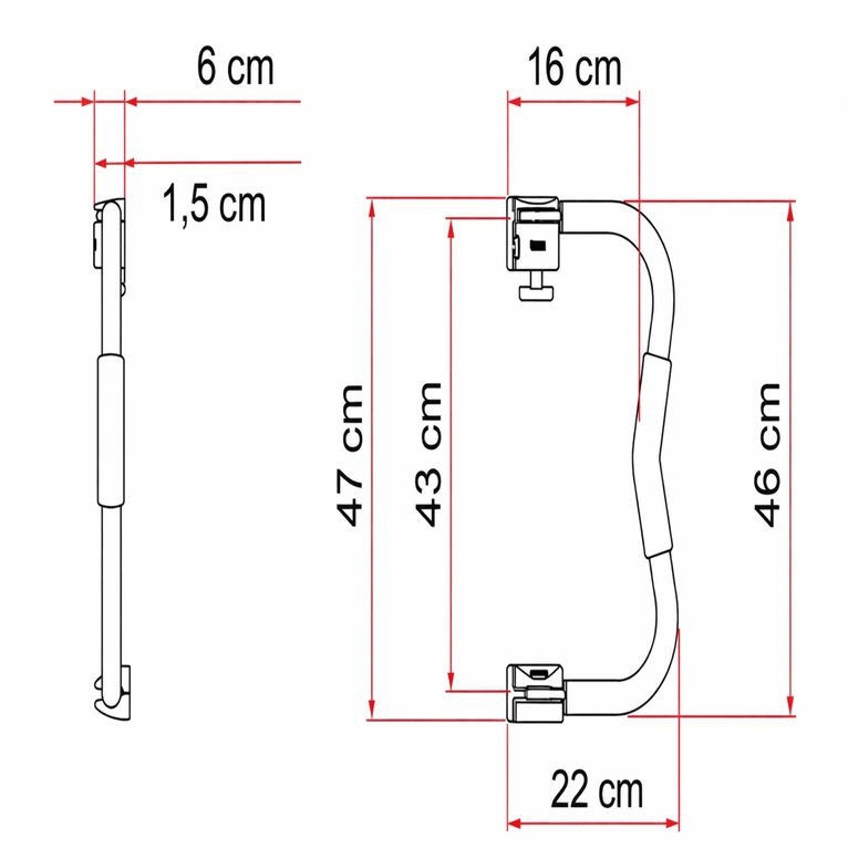 maniglione di salita security s - fiamma