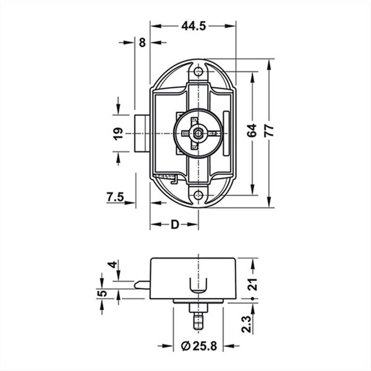 kit push-lock bianco • pulsante e rosetta satinati