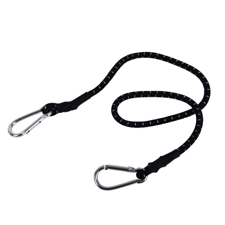 tendicavo elastico 80 cm con ganci in alluminio nero