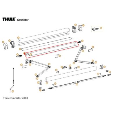 TELO TO 4900 4,5 X 2,5 MT MYST GREY - Thule