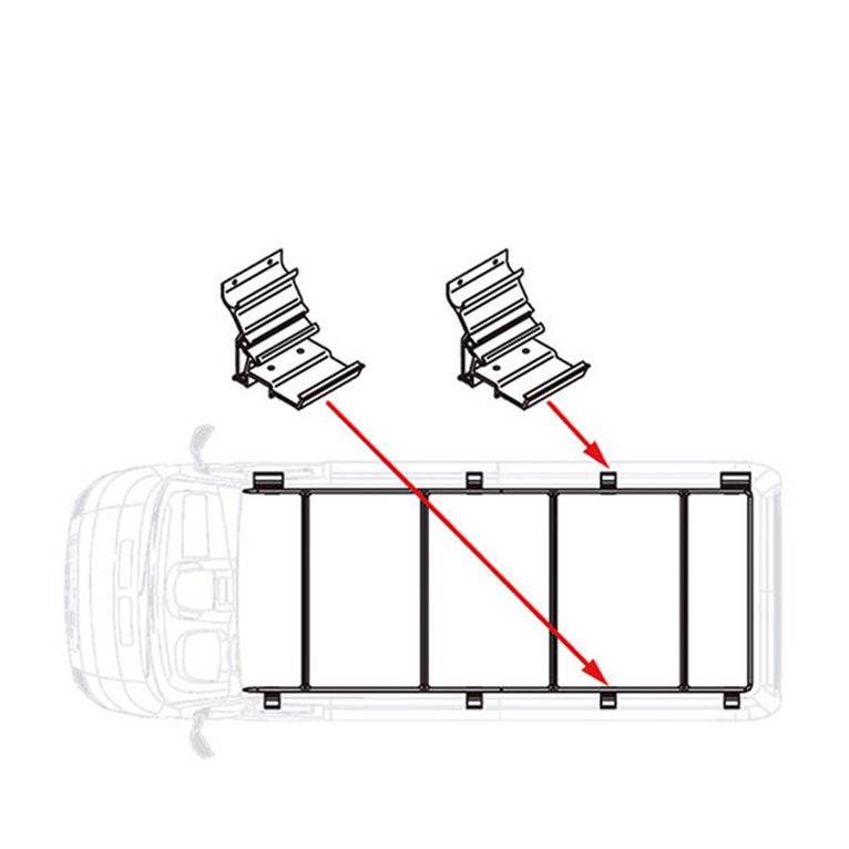 kit roof rail ducato extra 16,5 cm