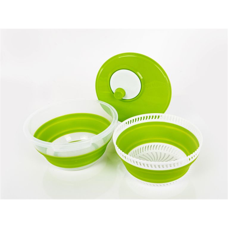 centrifuga per insalata pieghevole lime/bianco - camp4