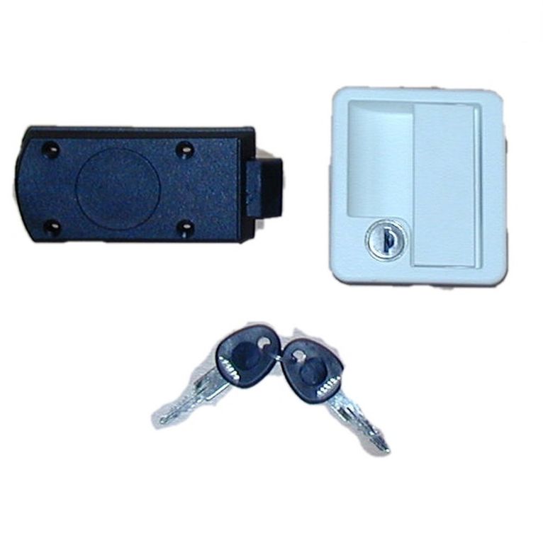 kit serratura portellone, bianco pe b1070tr-mb