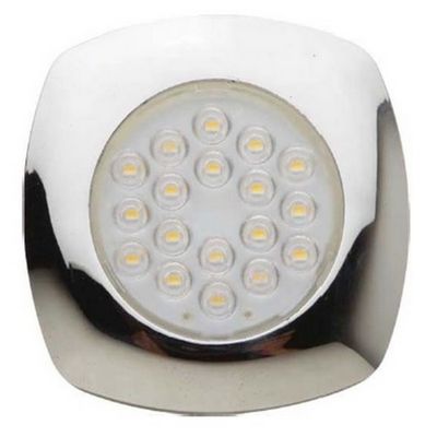 FARETTO 18 LED PIATTO CROMATO