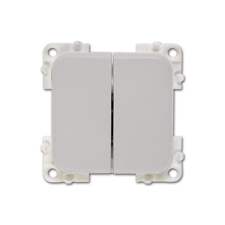 doppio interruttore unipolare • grigio chiaro - cbe