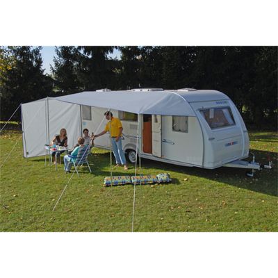 Tendalino parasole Como 8 grigio 700x240 cm con pali