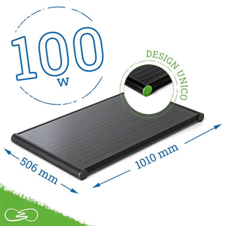 pannello solare 100w black boost per camper con celle monocristalline perc