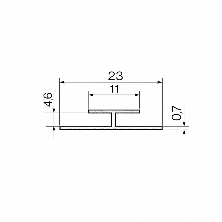 profilo pvc da 2.60 mt marrone