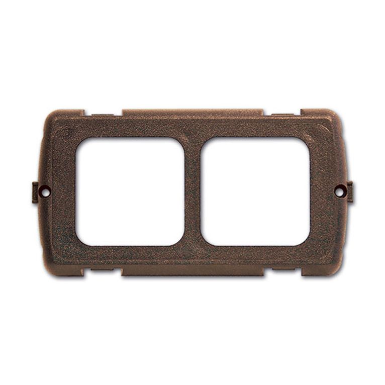 placca supporto 2 moduli • marrone