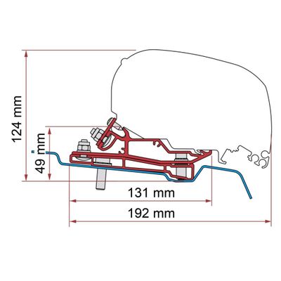 ADAPTER FORD TRANSIT H3L3 - RHD (340CM) - Fiamma