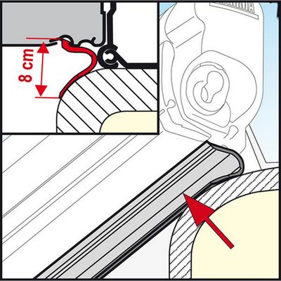 FIAMMA RAIN GUARD LOWER (8CM) MONTA