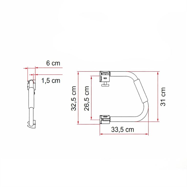 maniglione di salita security 31 white - fiamma