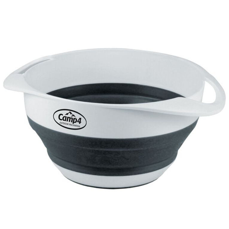 set ciotola e colino in silicone bianco/antracite