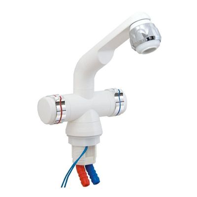 RUBINETTO BIANCO/ARGENTO CON MICROINT./ROMPIGETTO DIAM.3