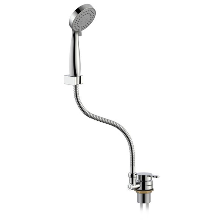 set doccia cromato pieghevole 1,5 m con flessibile 1/2""