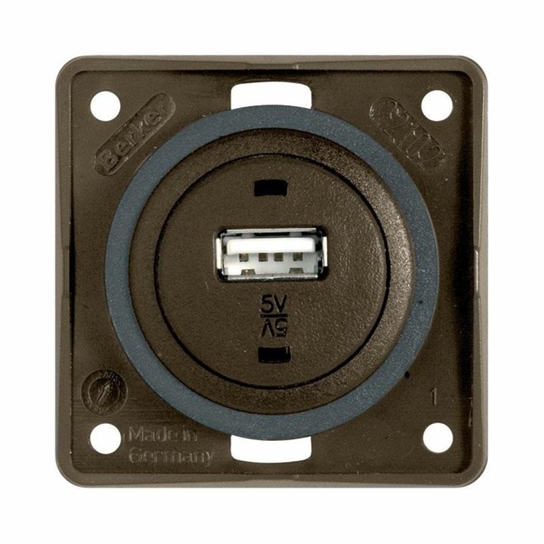 bmpusb presa berker usb 5v 1a marrone (ex 95314.50)