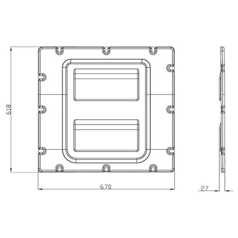 pannello con 2 reti • portellone destro • ducato
