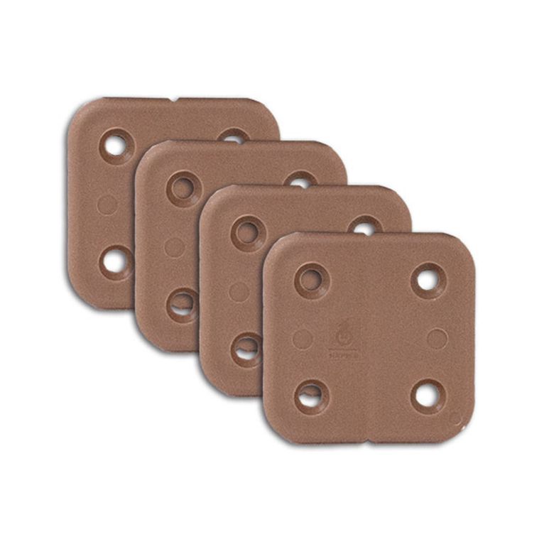 cerniera plastica marrone • blister 4 pz
