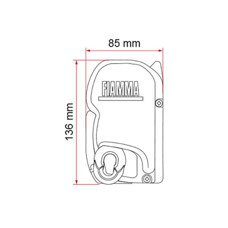 fiamma f45s 450 veranda da parete titanium / royal grey
