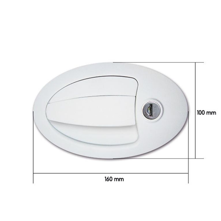 serratura ovale grande completa