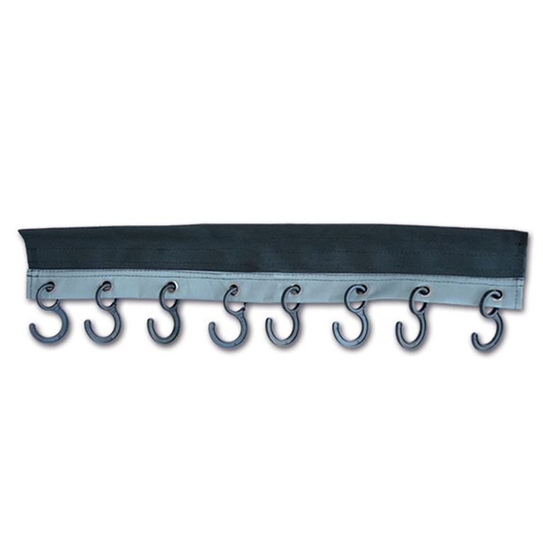 8 ganci con fissaggio a velcro